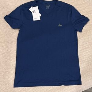Lacoste Men's Navy Tee NEW with tags
